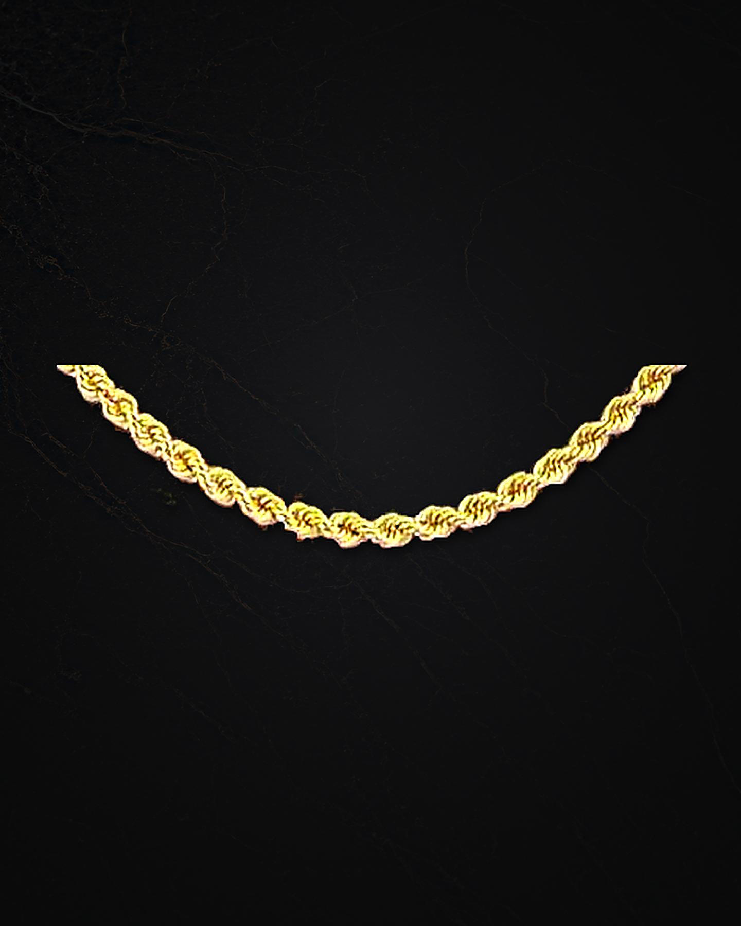 Detalle del tejido cuerda de la Cadena Lazo en oro 18k