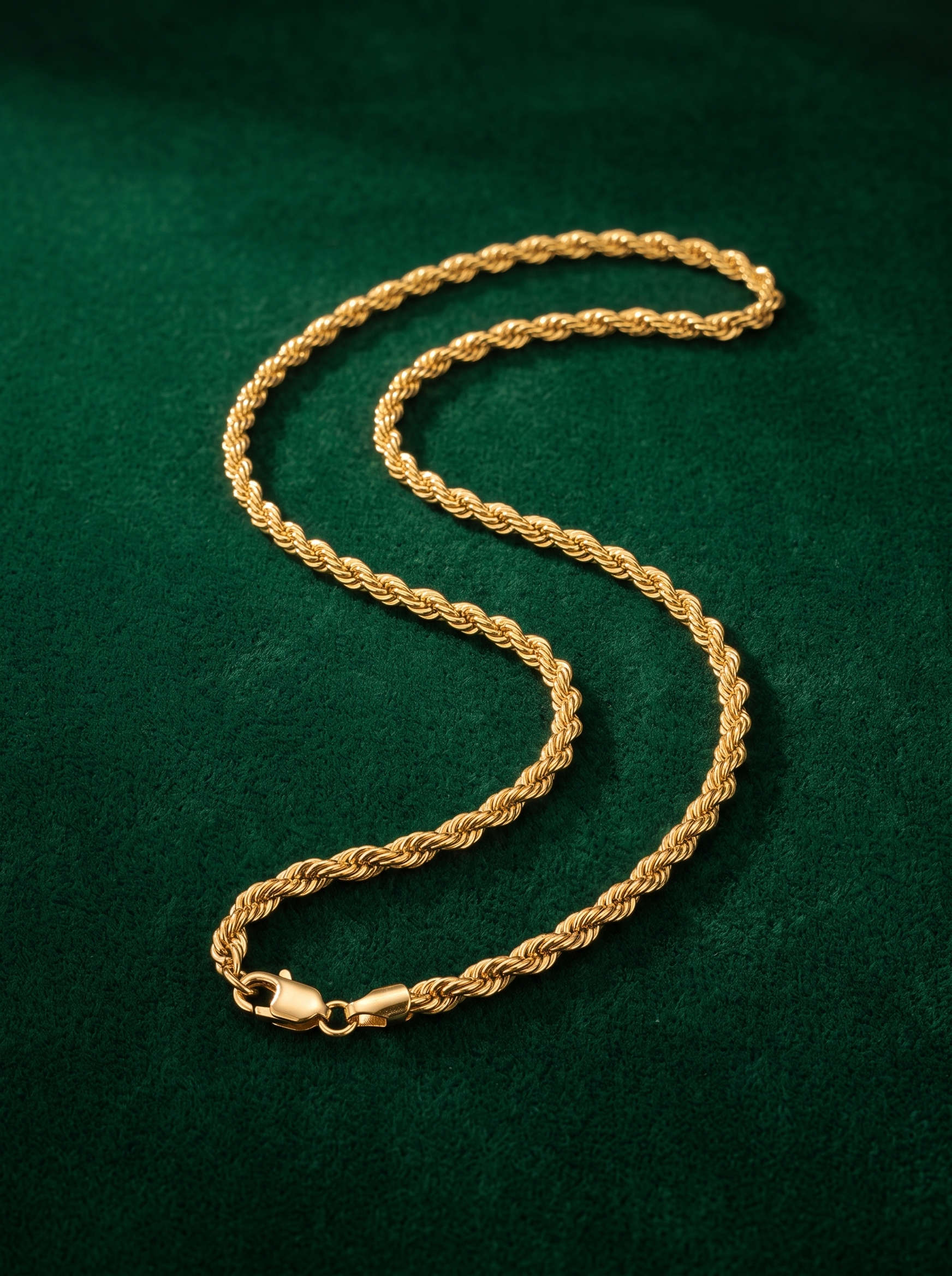 Cadena cuerda fina en oro 18k